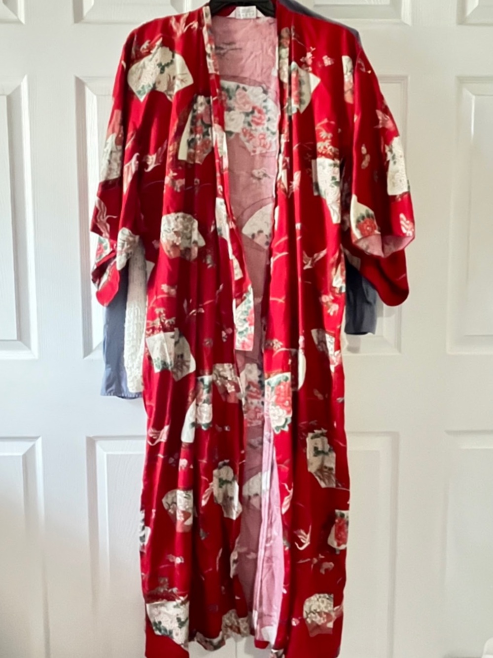 Ichiban Japanese Kimono Red Floral ONE SIZE